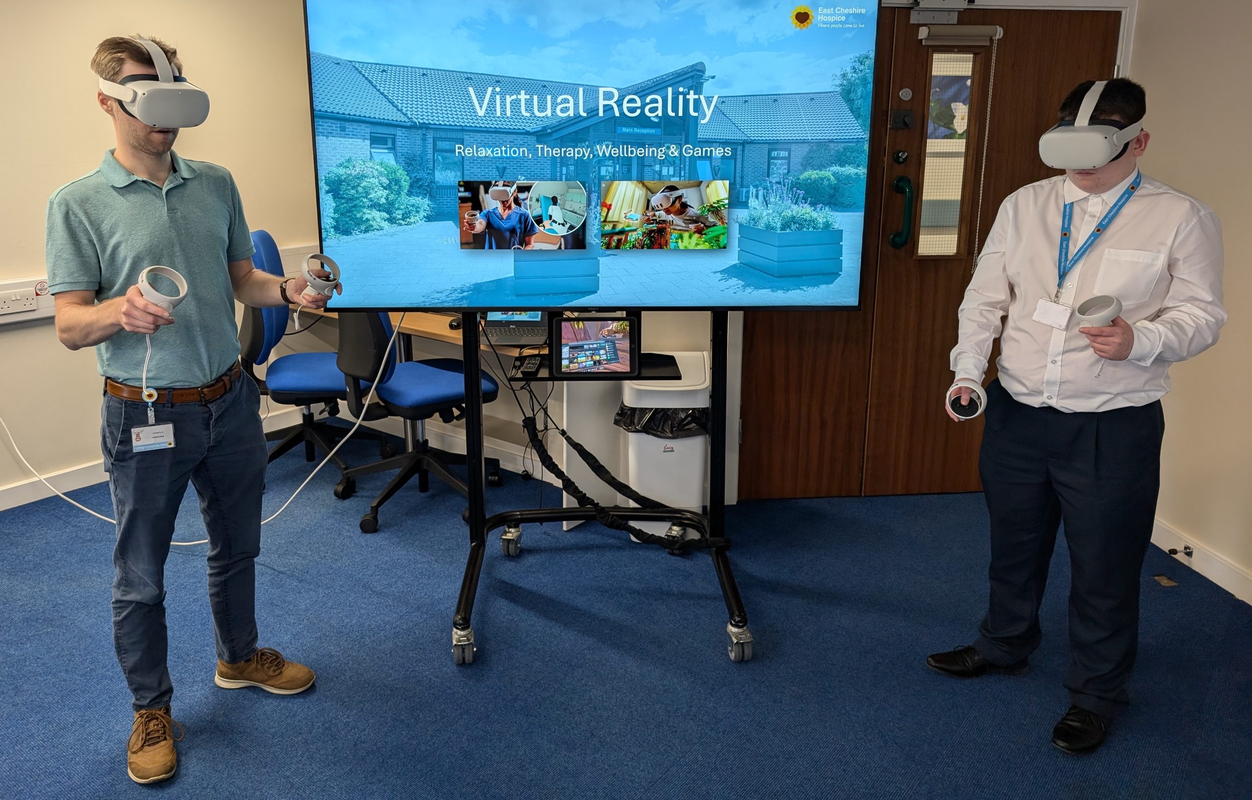 The world of virtual reality has arrived at East Cheshire Hospice