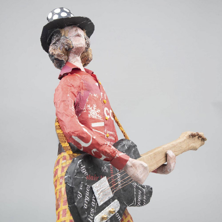 Noddy Holder papier mache model at Art Fair - East Cheshire Hospice