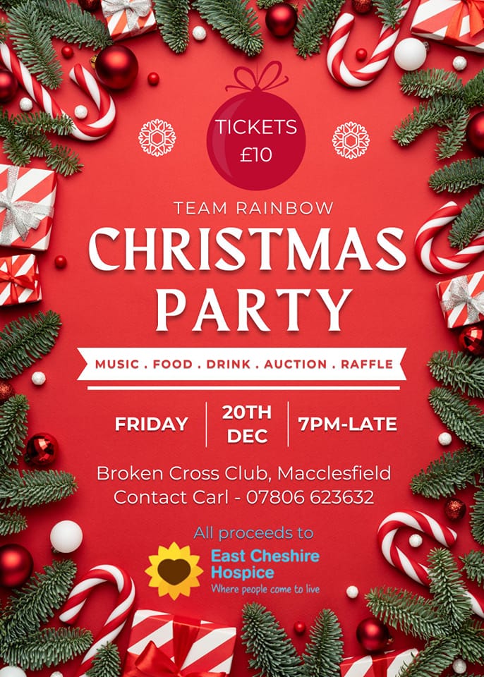 Team Rainbow Christmas Party Poster